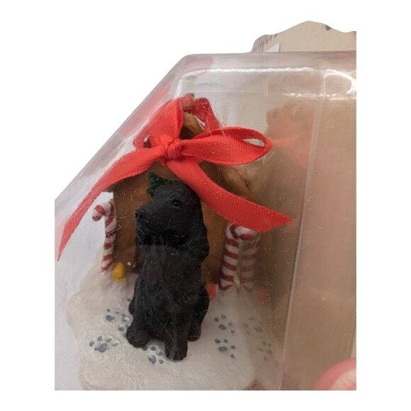 Conversation ConceptaEnglish Cocker Black Gingerbread House Ornament With Red Bo - Picture 3 of 6